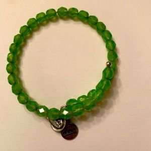 3/$20 Alex and Ani lime green beaded wrap bracelet